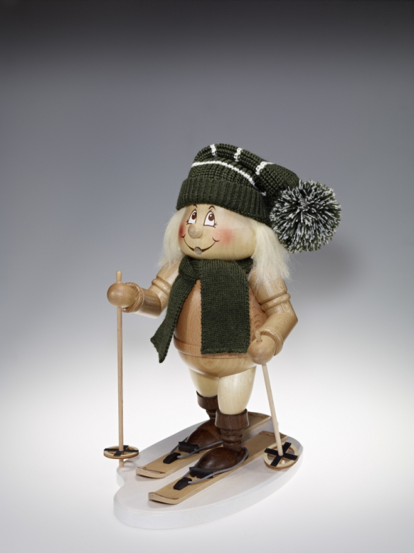 Räucherwichtel Skifahrer groß