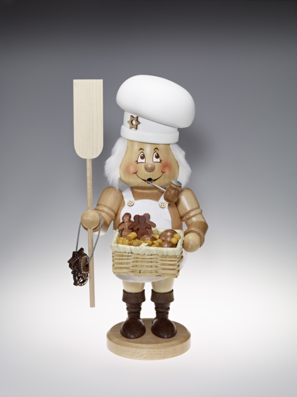 Räucherwichtel Bäcker weiss groß