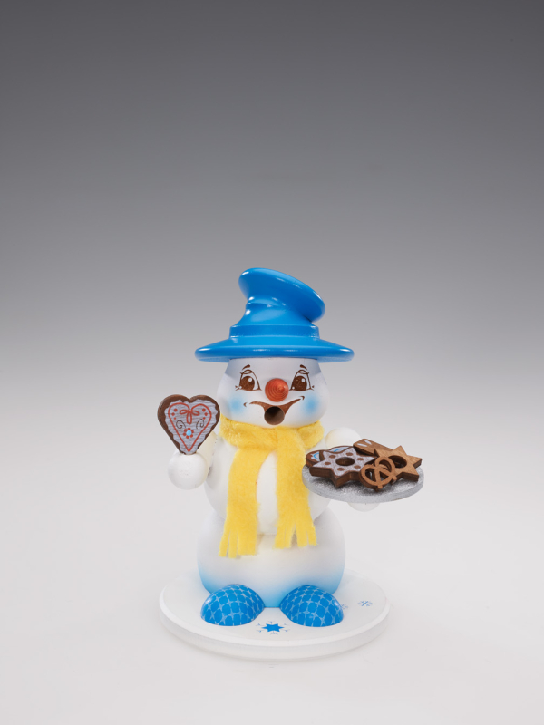 Schneemann Sigi klein Lebkuchenverkäufer als Räuchermann