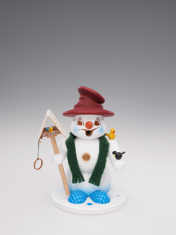 Schneemann Sigi klein Vogelfreund als Räuchermann