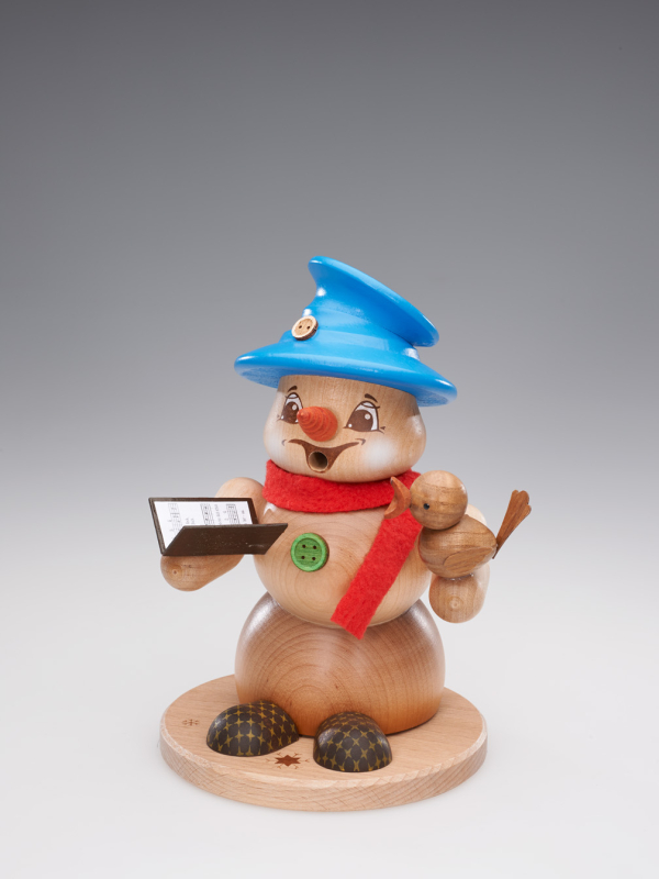 Schneemann Sigi mittel Sänger natur als Räuchermann