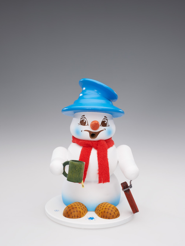 Schneemann Sigi mittel Schlafmütze als Räuchermann